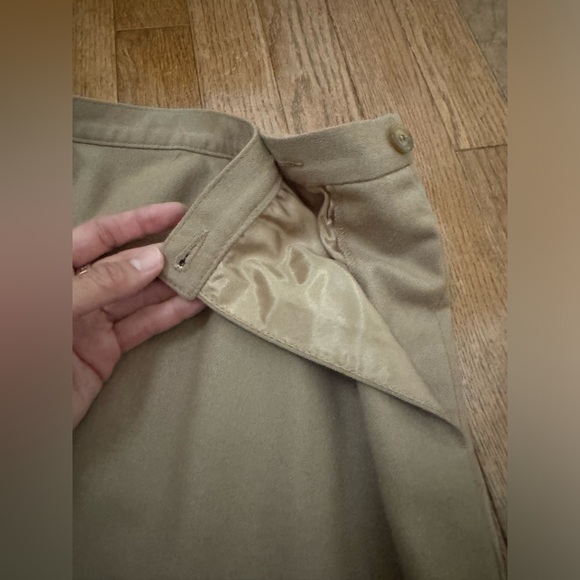 VTG Pendleton 1970s Set Tan Wool Long Sleeve Button Breasted Blazer + Skirt 8 - Picture 14 of 16